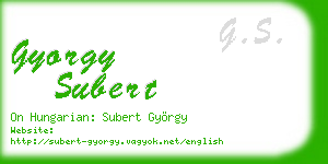 gyorgy subert business card